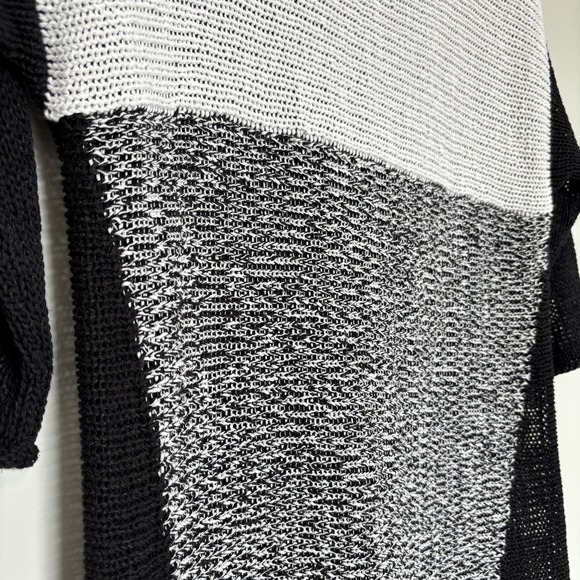 Pure Handknit Women's Large Tunic Dress Color Block Open Knit Lagenlook Hippie - Picture 4 of 15